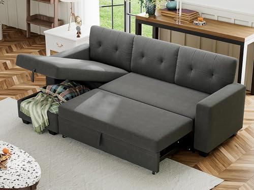 Shahoo Sofa Bed Reversible Convertible Sleeper Pull Out Couches with