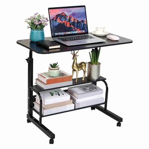 Home Office Study Desk Corner Desk for Small Space Rolling