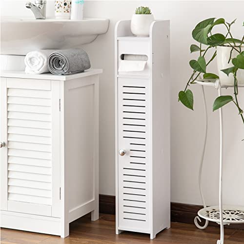 AOJEZOR Small Bathroom Storage Corner Floor Cabinet