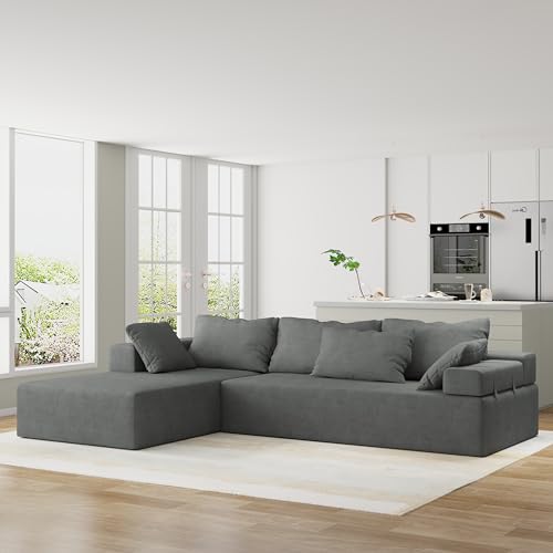 Yoglad Modern L-Shape Sectional Upholstery Sofa with Freedom Combination Living