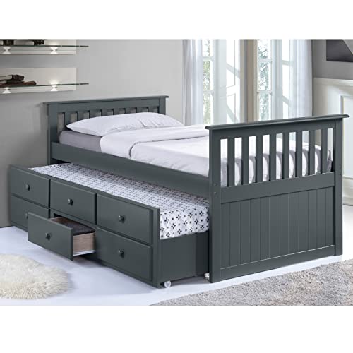 StorkCraft Marco Island Captain's Bed with Trundle and Drawers -