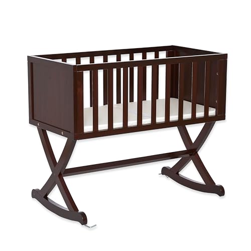 Dream On Me Luna/Haven Cradle, Wood, Espresso, 37x19x31.5 Inch (Pack