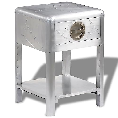 YPWRENH End Table with Shelf Aviator End Table with 1