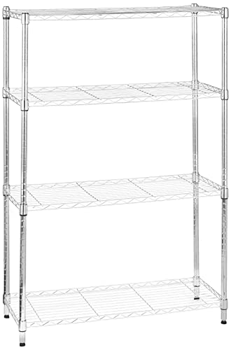 Amazon Basics 4-Shelf Adjustable, Heavy Duty Wide Storage Shelving Unit