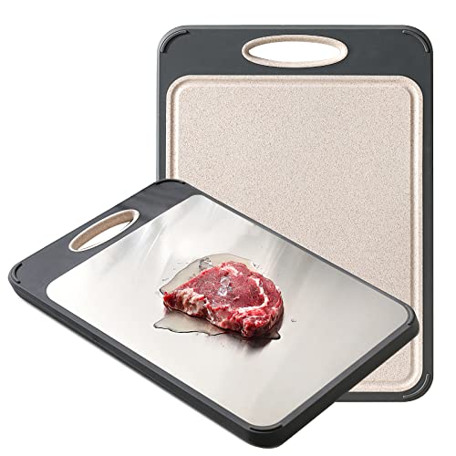 Cutting Board Double Sided, GUANCI Large Size 16”×11”, 304 Stainless