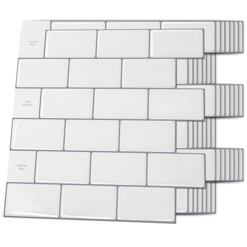 Art3d Backsplash Tile for Kitchen Peel and Stick, 10-Sheet Stick