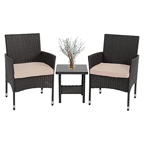 FDW Patio Furniture Set Outdoor Furniture Wicker Bistro Rattan Chair