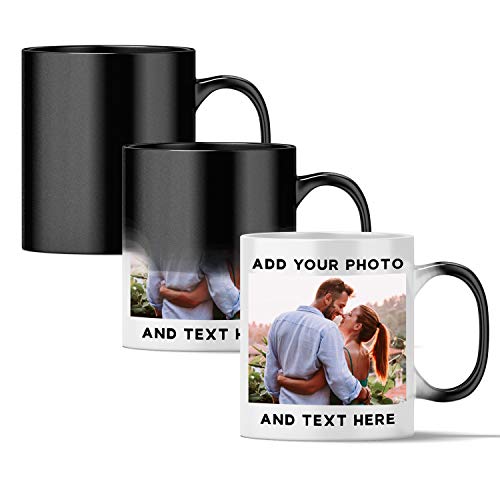 11oz Personalized Magic Coffee Mug with Photo, Picture - Heat