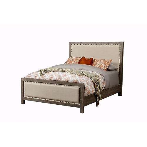 Origins by Alpine Classic Bed, California King, Natural Grey