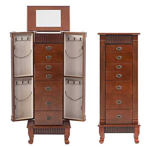 FDW Jewelry Cabinet Jewelry Chest Jewelry Armoire Wood Jewelry Box