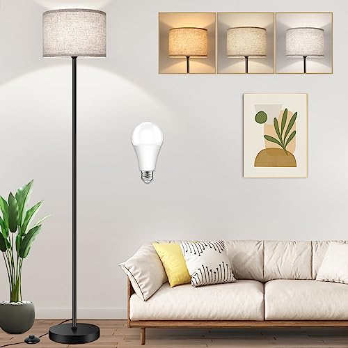 TOBUSA Floor Lamp for Living Room Bedroom with 3CCT LED