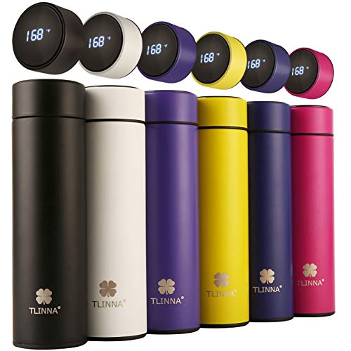 Coffee thermos,Coffee bottle,Tea Infuser Bottle,Smart Sports Water Bottle with LED