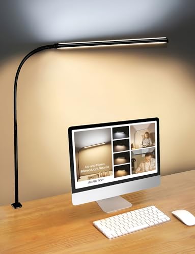 ACNCTOP LED Desk lamp with Clamp - 3D Stereo Light