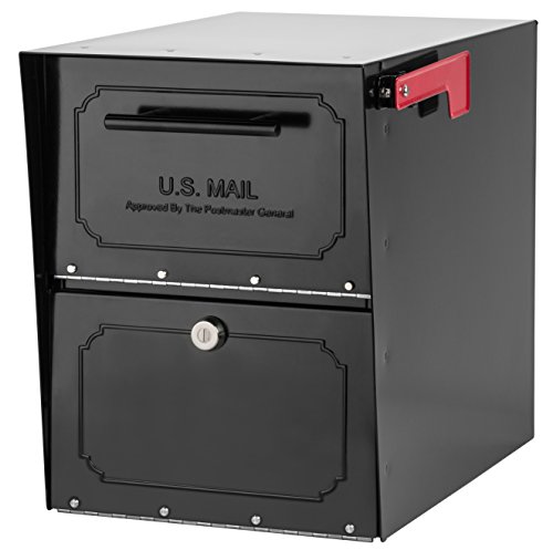 Architectural Mailboxes 6200B-10 Oasis Classic Locking Post Mount Parcel Mailbox