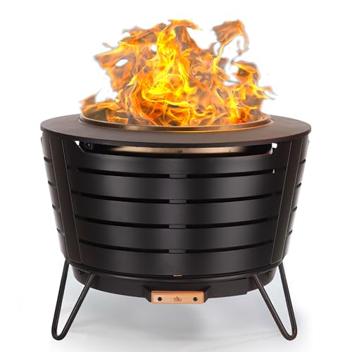 TIKI Brand Smokeless 25 in. Patio Fire Pit, Wood Burning