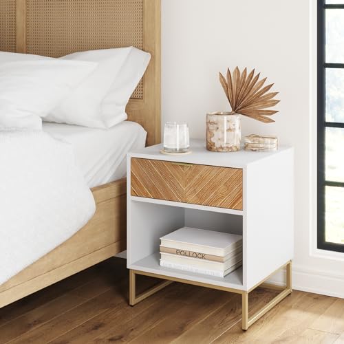 Nathan James Kensi Nightstand Side Accent or End Table with