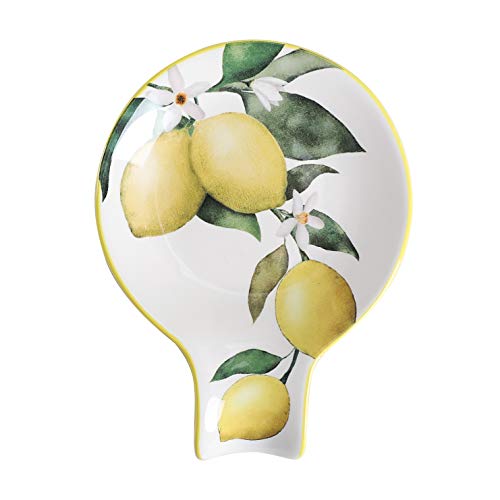 Bico Lemon Dreams Ceramic Spoon Rest, House Warming Gift, Dishwasher