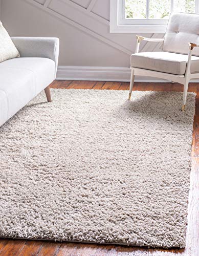 Unique Loom Davos Shag Collection Area Rug - Solid (5'