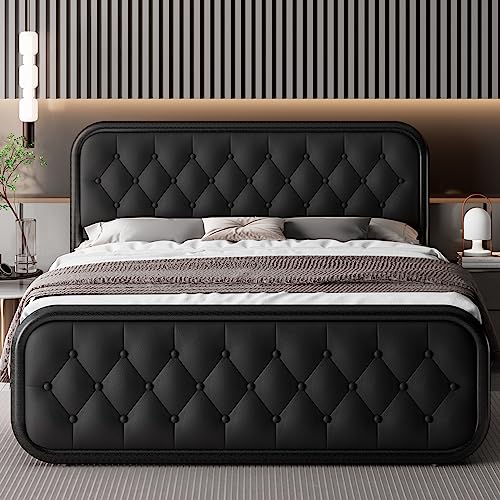 Feonase Full Size Bed Frame, Heavy Duty Bed Frame with