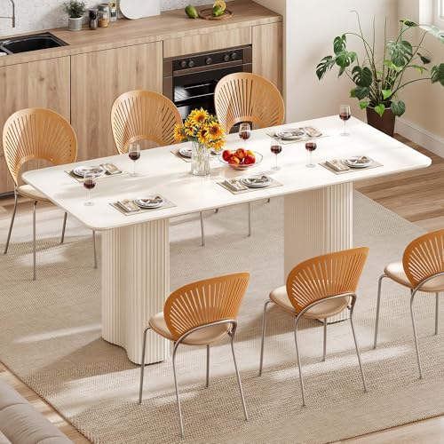 DWVO 70.8'' Dining Table for 6-8 People Modern Rectangular Kitchen