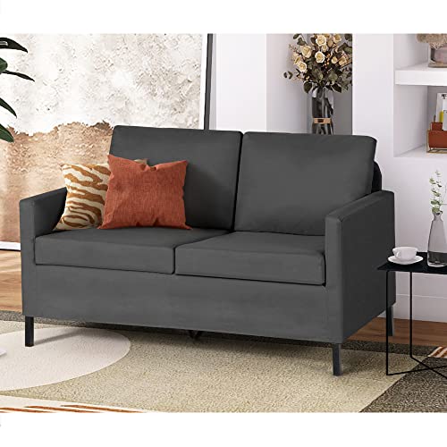 TYBOATLE Linen Fabric Modern Small Loveseat Sofa Couch for Living