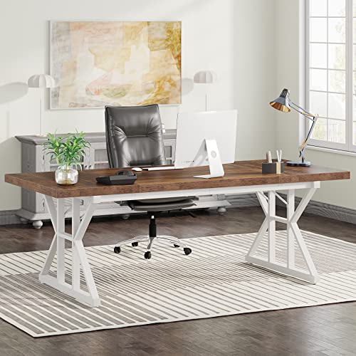 Tribesigns 70.8-Inch Executive Desk, Large Computer Office Desk Workstation, Modern