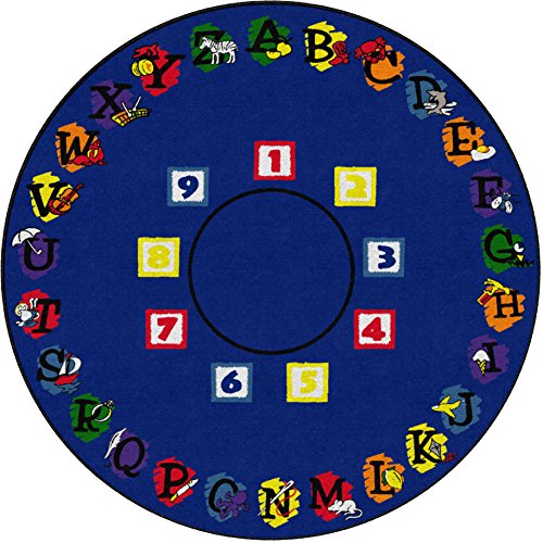 Flagship Carpets Super Circle Children's Educational Rug for Home or