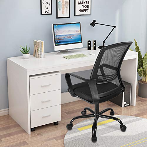 Smugdesk Mid-Back Ergonomic Office Lumbar Support Mesh Computer Desk Task Chair with Armrests