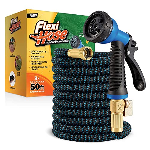 Flexi Hose with 8 Function Nozzle Expandable Garden Hose, Lightweight