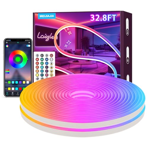 Meijiajia Led Strip Lights, 32.8Ft RGB Neon Led Lights, 24V