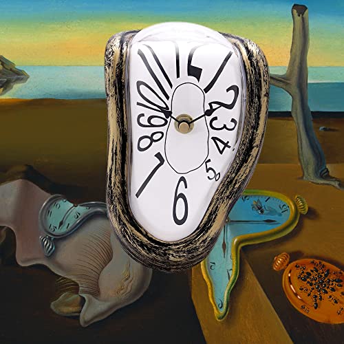 Lafocuse Silent Melting Clock Antique Gold, Salvador Dali Watch Melted