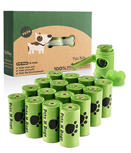 Poop Bags, Environment Friendly Pets N Bags Dog Waste Bags,