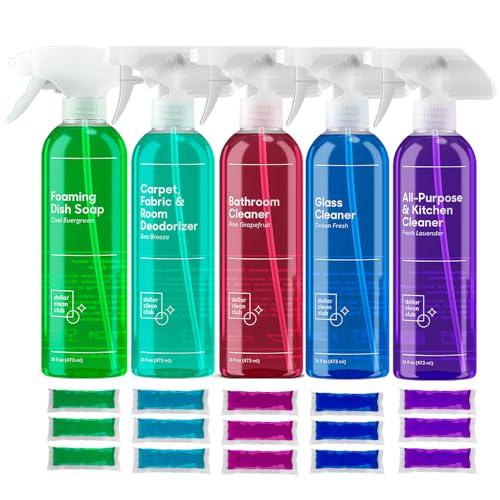 DOLLAR CLEAN CLUB Complete Home Cleaning 15 Pack Kit, Kitchen,