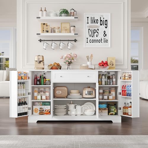 HITHOS 54" Buffet Cabinet with Storage, Modern Kitchen Buffet Sideboard