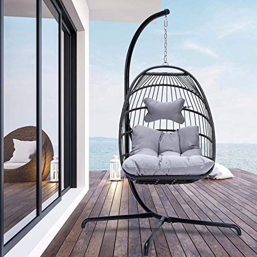 NICESOUL® Egg Chair Outdoor Indoor Patio Wicker Hanging Egg Chair