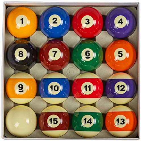 Collapsar AAA Grade Billiards Pool Table Billiard Ball Set,2-1/4" Regulation Size Full of 16 Resin Billiard Balls(Several Styles Available) (Art Number Style)