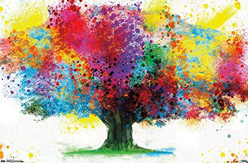 Trends International Color Bursting Tree Wall Poster, 22.375" x 34",