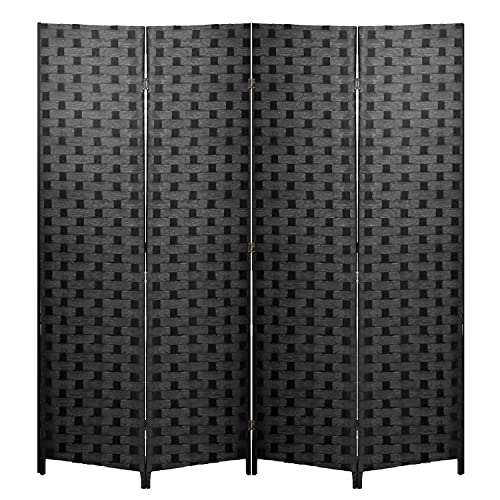 Room Divider 6FT Wall Divider Wood Screen 4 Panels Wood