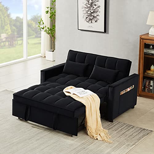 3 in 1 Convertible Sleeper Loveseat, Futon Sofa Couch With