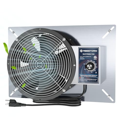 Abestorm 720CFM Crawlspace Ventilation Fans IP-55 Grade Basements Stainless Steel