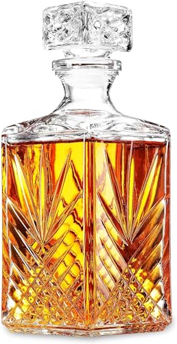 Bormioli Rocco Selecta Collection Whiskey Decanter – Sophisticated 33.75oz Diamond