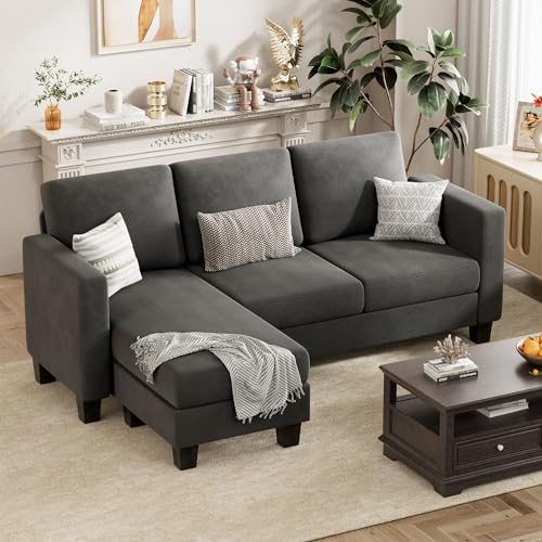 VICTONE Convertible Sectional Sofa Couch, 3 Seat L-Shaped Sofa with