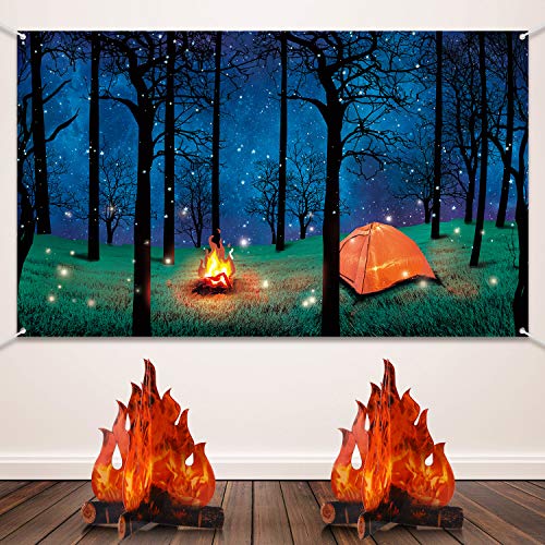 Forest Scene Camping Backdrop Camping Photography Background Camping Photo Backdrop