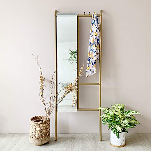 Full Length Mirror with Clothes Hooks