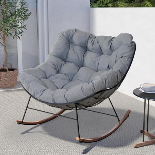 Padded Cushion Rocker Chair Outdoor for Front Porch