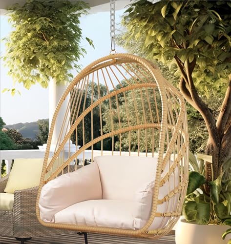 YITAHOME Swing Egg Chair with Cushions 350lbs, Wicker Hammock Chair