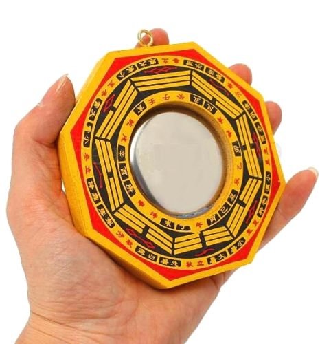 EatingBiting 5" Inch Traditional chinese Feng Shui convex Bagua Mirror