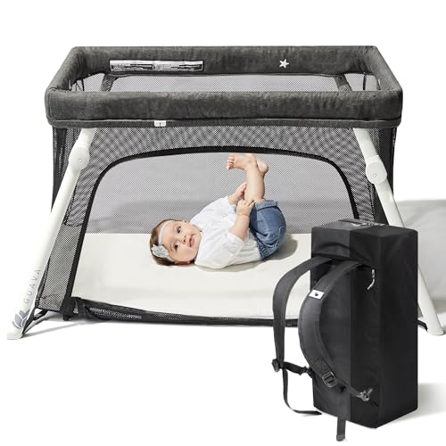 Guava Lotus Travel Crib with Lightweight Backpack Design | Certified