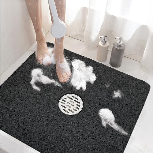 HITSLAM Square Shower Mat, 24 x 24 Inch Non Slip