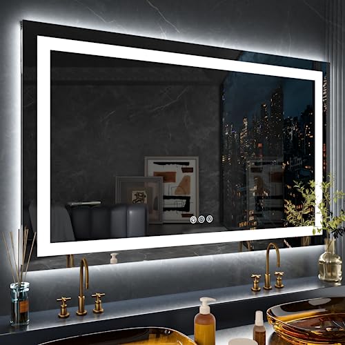 LOAAO 72"X36" Inch RGB LED Bathroom Mirror with Lights, Large,